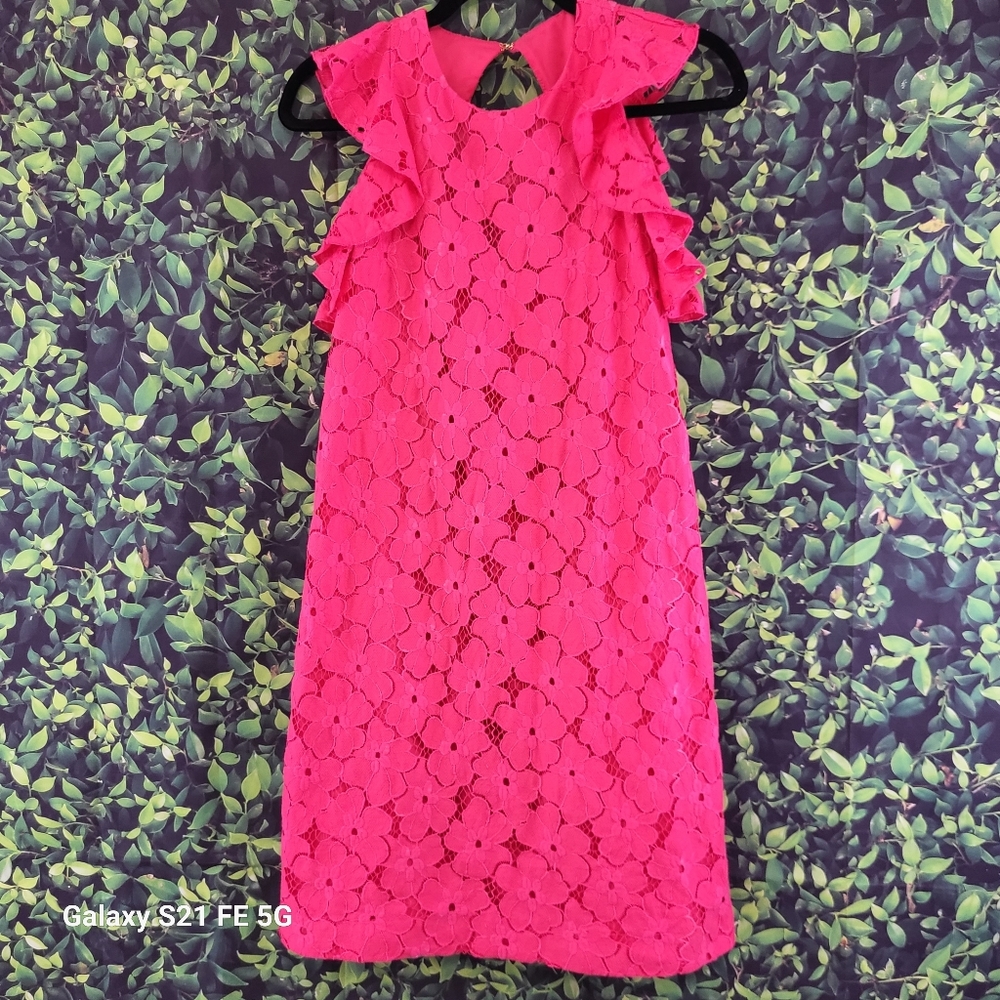 New Trina Turk Coral Lace Dress